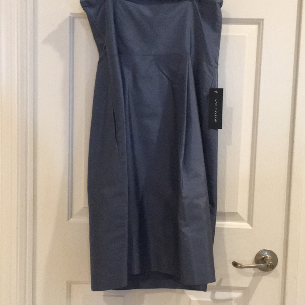 NWT Ann Taylor Formal Blue Strapless Dress - Picture 5 of 8
